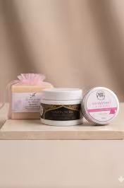 Pack Soin Corps Naturel – Savon Noir, Lait de Chèvre & Rose - miniature 1