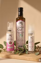 Trois formats eau de rose bio certifiée Rose Soffi – grand flacon 500ml spray 100ml spray 50ml hydrolat pur Rose de Damas - miniature 2