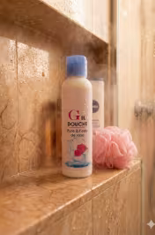 Application gel douche eau de rose sur corps – soin nettoyant hydratant routine beauté Maroc - miniature 5