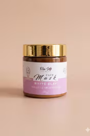 Pot masque argile blanche visage 200g Rose Soffi – White Clay et poudre de rose peau sensible Maroc - miniature 2