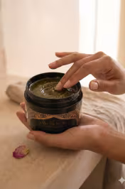 Texture savon noir beldi rose argan marocain – soin hammam traditionnel naturel Ward Bladi - miniature 3
