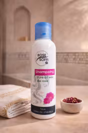 Application shampoing eau de rose sur cheveux – soin capillaire naturel bio Maroc - miniature 3