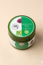 Pot henné végétal 200g posé sur étagère salle de bain – routine cheveux naturels Maroc - miniature 4